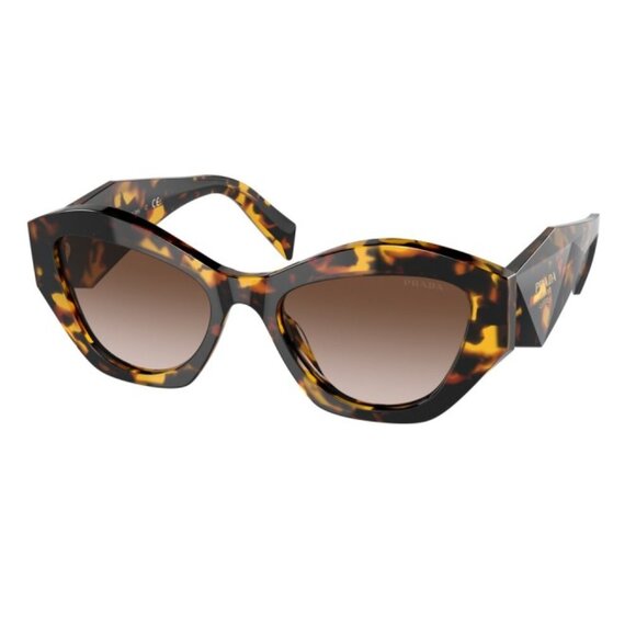 Prada Gradient Brown Irregular Ladies Sunglasses - Picture 2 of 3